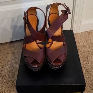 L.A.M.B Wedge Heels Size 6.5 Brown